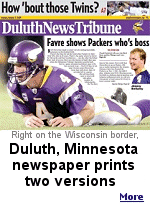 The dual edition commemorates the Brett Bowl, the first game what quarterback Brett Favre dons Minnesota Vikings purple to take on his former team, the Green Bay Packers.